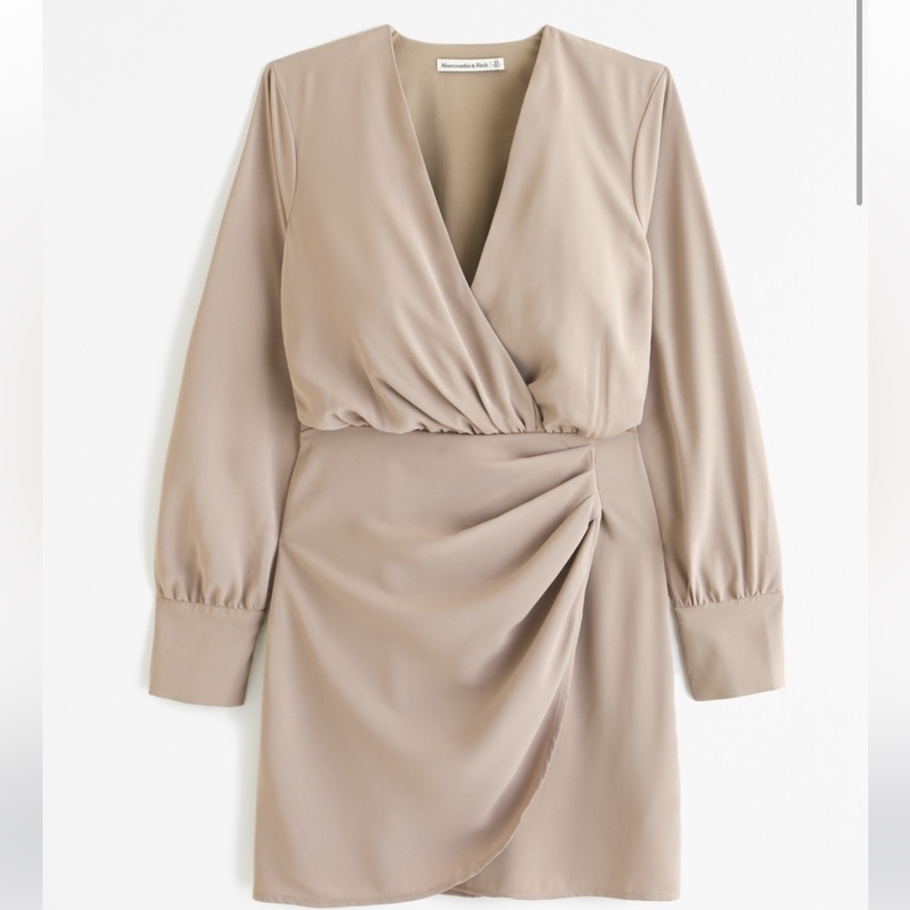 NWT ABERCROMBIE Long-Sleeve Draped Dress